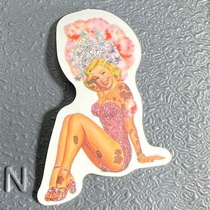 ROSE Sexy Pinup Gorgeous Sticker Retro Vintage BomberGirl Ace Pilot